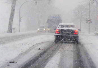 car in snow storm