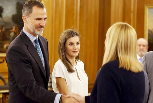 Ana Gimenez with king and queen of Spain